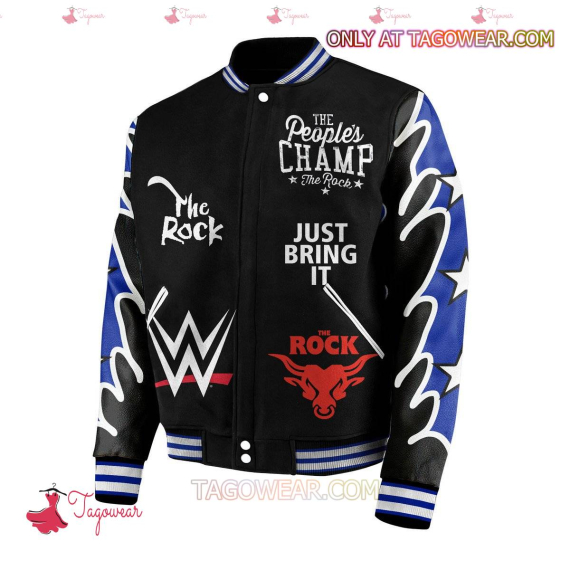Dwayne Johnson The Rock The People's Champs HFN Baseball Jacket
