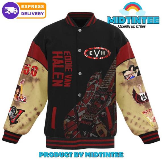 Eddie Van Halen The Greatest Guitarists Baseball Jacket HG