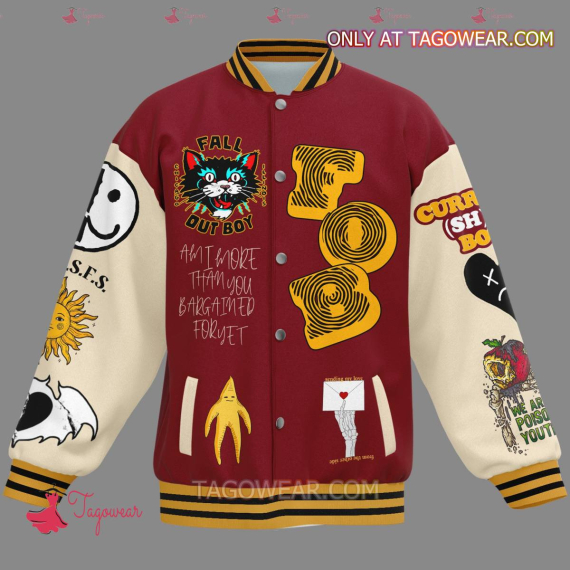 Fall Out Boy I'm Not Passive But Aggressive HFN Baseball Jacket