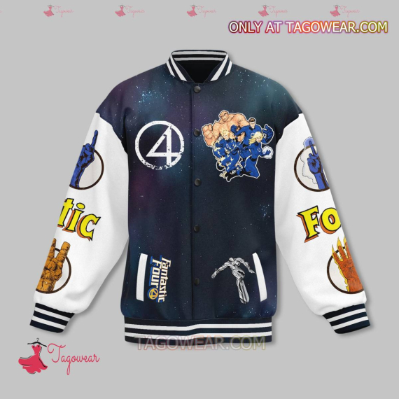 Fantastic Four There's No Problem That Can't Be Solved HFN Baseball Jacket