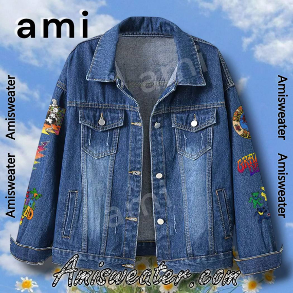 Grateful Dead I Will Get By I Will Survive Hooded Hoodless Or Hooded Denim Jacket HG
