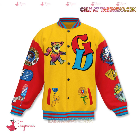 Grateful Dead I'm Not Dead Yet But I'm Grateful HFN Baseball Jacket