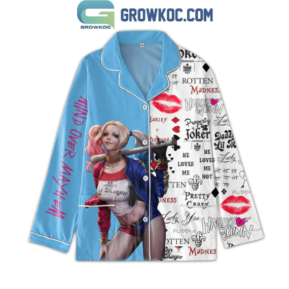 Harley Quinn Joker He Loves Me Not Pyjama Pajamas Set NVA