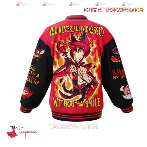 Hazbin Hotel You Never Fully Dressed HFN Baseball Jacket