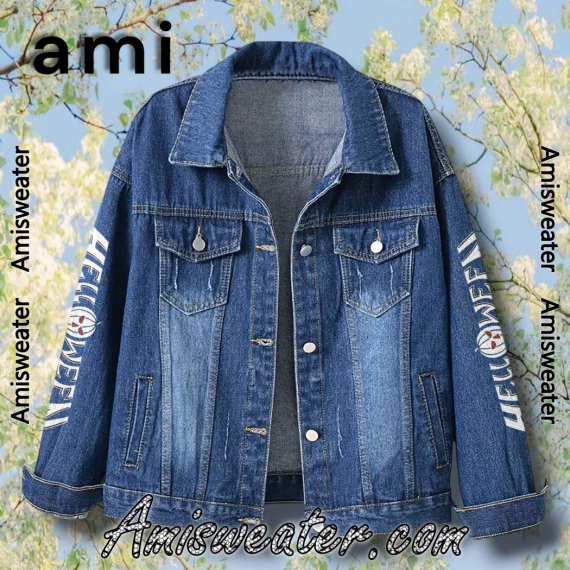 Helloween March Of Time The Best Of 40 Years Hooded Hoodless Or Hooded Denim Jacket HG