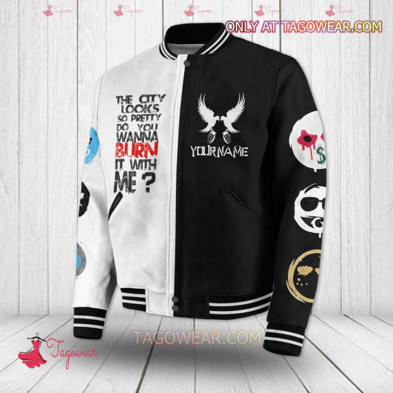 Hollywood Undead The City Looks So Pretty Do You Wanna Burn It With Me Personalized HFN Baseball Jacket