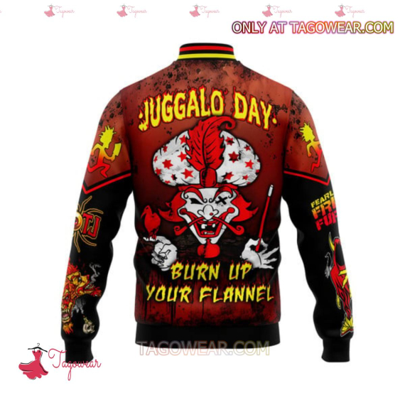 Insane Clown Posse Juggalo Day Burn Up Your Flannel HFN Baseball Jacket