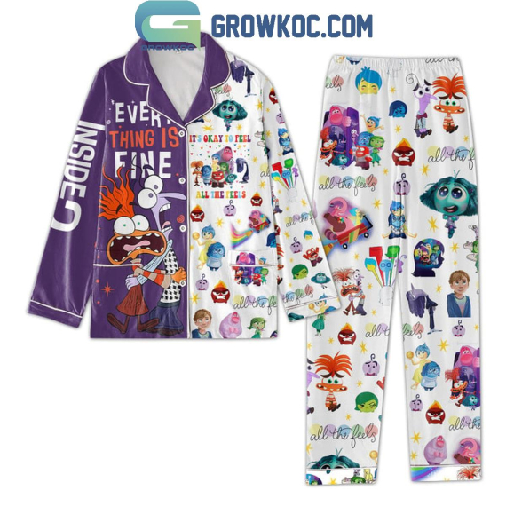 Inside Out 2 Every Thing Is Fine Pyjama Pajamas Set NVA