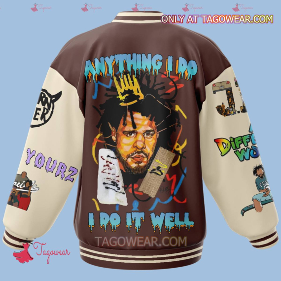 J. Cole Anything I Do I Do It Well HFN Baseball Jacket