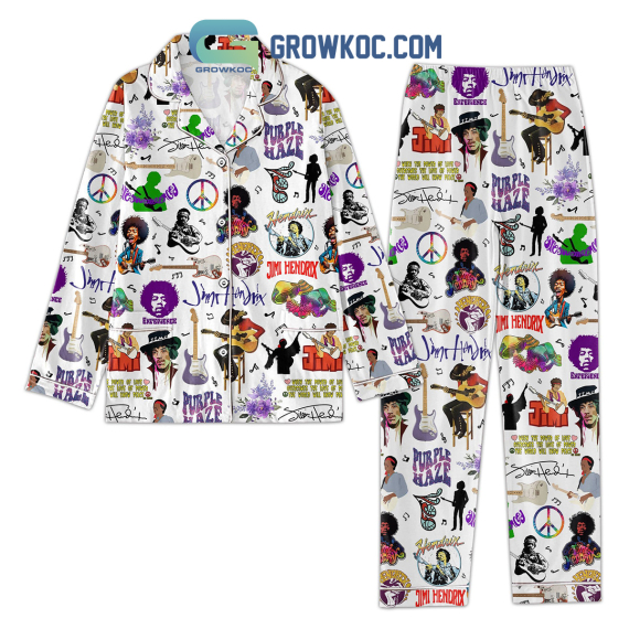 Jimi Hendrix The Power Of Love Pyjama Pajamas Set NVA
