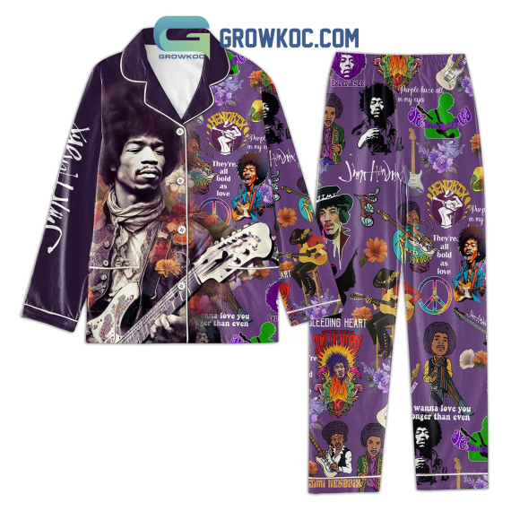 Jimi Hendrix They're All Bold As Love Pyjama Pajamas Set NVA
