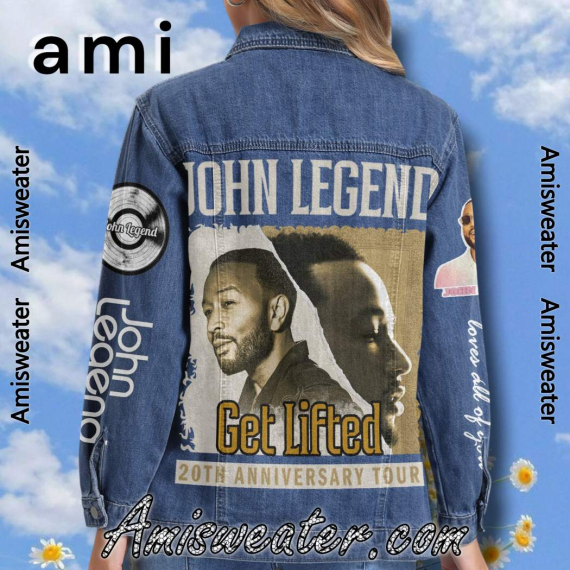 John Legend Get Lifted 20 Anniversary Tour 2025 Hooded Hoodless Or Hooded Denim Jacket HG