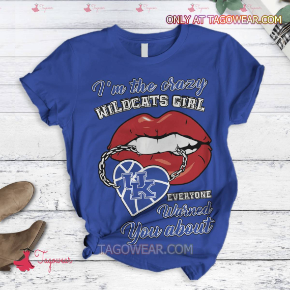 UK Wildcats I'm The Crazy Wildcats Girl Everyone Warned You About HFN Family Pajamas Set