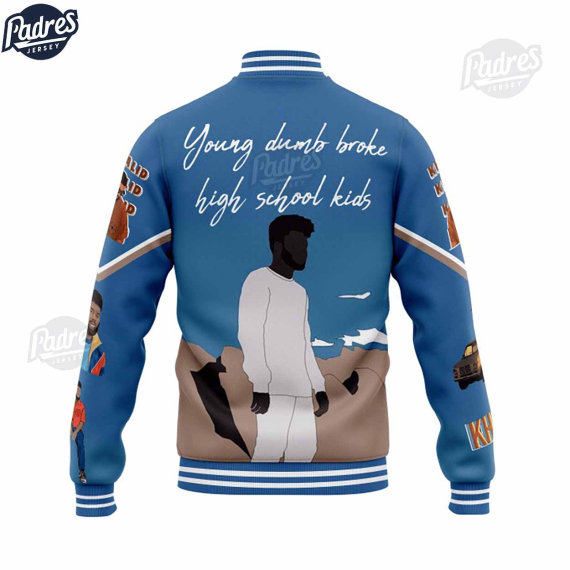 Khalid Young Dumb And Broke Baseball Jacket HG For Fans