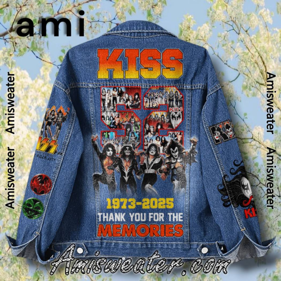 Kiss 52 Years 1973-2025 Thank You For The Memories Hooded Hoodless Or Hooded Denim Jacket HG