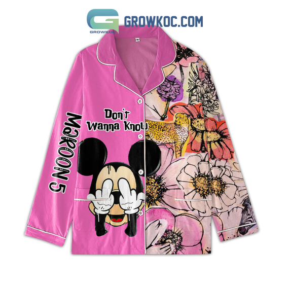 Maroon 5 Mickey Don't Wanna Know Pyjama Pajamas Set NVA