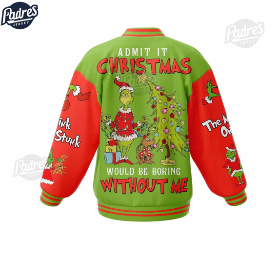 Merry Christmas Team Grinch Baseball Jacket HG Style