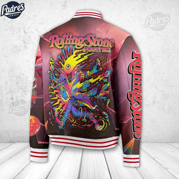 Music The Rolling Stone Band Baseball Jacket HG