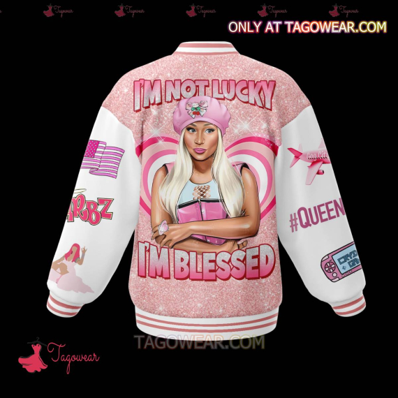 Nicki Minaj I'm Not Lucky I'm Blessed HFN Baseball Jacket