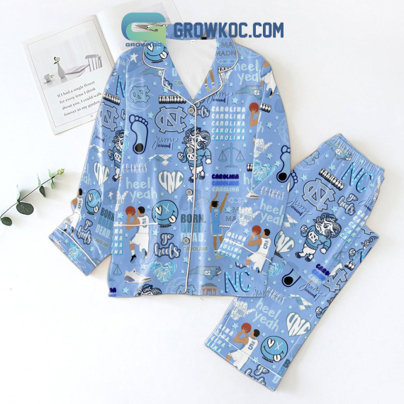 North Carolina Tar Heels Born Bred Dead Pyjama Pajamas Set NVA