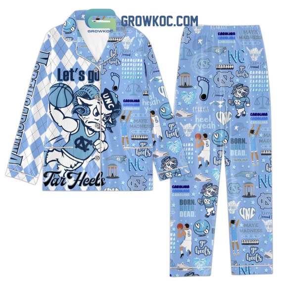 North Carolina Tar Heels Let's Go Pyjama Pajamas Set NVA