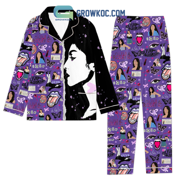 Olivia Rodrigo Sour Pyjama Pajamas Set NVA Purple Design