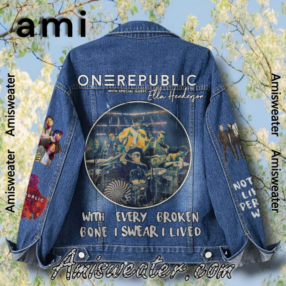 Onerepublic With Every Broken Bone I Swear I Lived Hooded Hoodless Or Hooded Denim Jacket HG