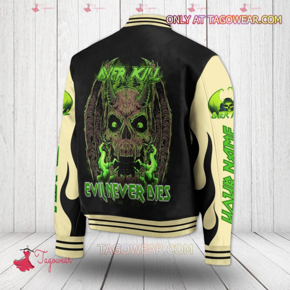 Overkill Evil Never Dies Personalized  HFN Baseball Jacket