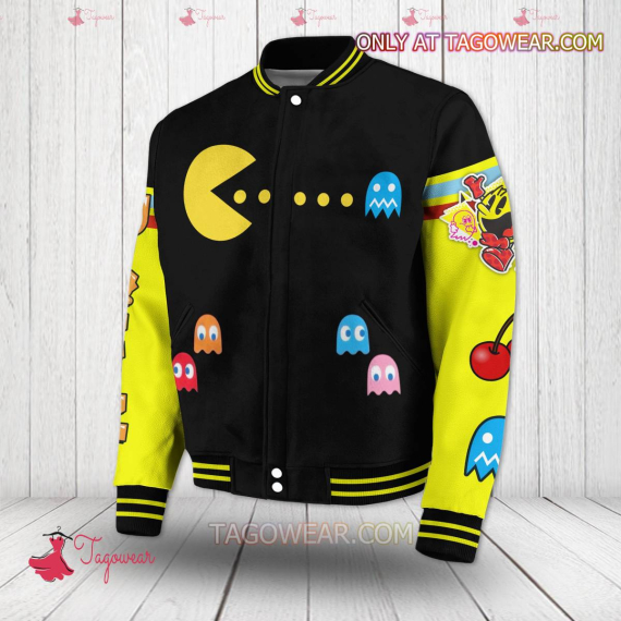 Pac man Game HFN Baseball Jacket