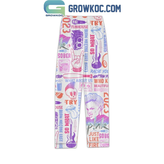 Pink Blow Me One Last Kiss Pyjama Pajamas Set NVA