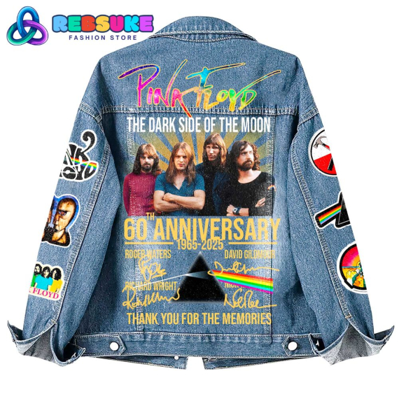 Pink Floyd Band 60th Anniversary 2025  Hooded Hoodless Or Hooded Denim Jacket HG