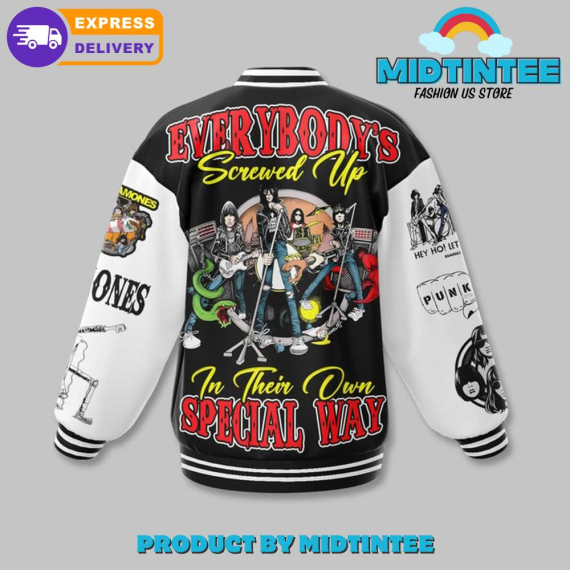 Ramones Everybodys Screwed Up Baseball Jacket or Bomber Jacket HG