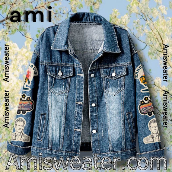 Randy Travis 45th Anniversary 1980-2025 The Man The Myth The Legend Hooded Hoodless Or Hooded Denim Jacket HG