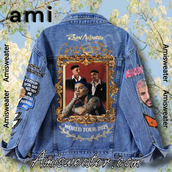 Rauw Alejandro Cosa Nuestra World Tour 2025 Hooded Hoodless Or Hooded Denim Jacket HG