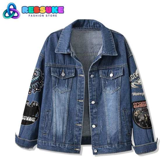Scorpions 60 Years Anniversary Limited  Hooded Hoodless Or Hooded Denim Jacket HG