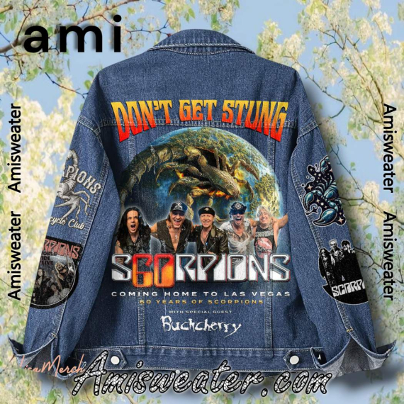 Scorpions Don’t Get Stung Coming Home To Las Vegas 50 Years Hooded Hoodless Or Hooded Denim Jacket HG