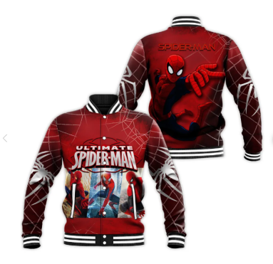 Ultimate Spider-Man Basketball Baseball Jacket QDH