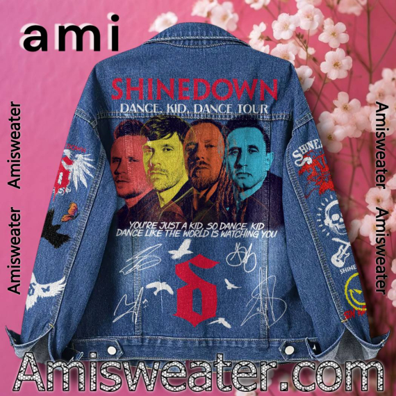 Shinedown Dance Kid Dance Tour 2025 Signatures Hooded Hoodless Or Hooded Denim Jacket HG