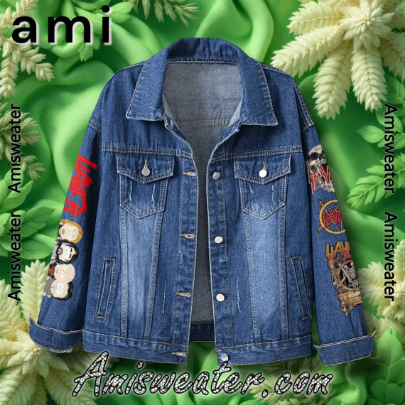 Slayer Tour 2025 Enter To The Realm Of Satan Hooded Hoodless Or Hooded Denim Jacket HG