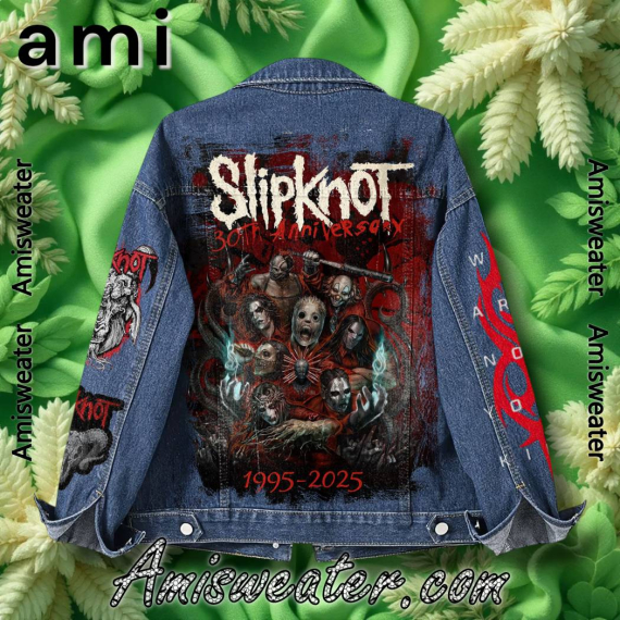 Slipknot 30th Anniversary 1995-2025 Hooded Hoodless Or Hooded Denim Jacket HG