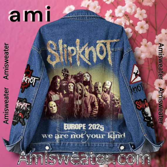 Slipknot Europe 2025 We Are Not Your Kind Hooded Hoodless Or Hooded Denim Jacket HG