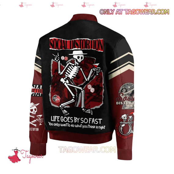 Social Distortion Life Goes By So Fast HFN Baseball Jacket