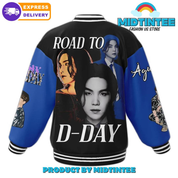 Suga BTS Road To D-Day Baseball Jacket or Bomber Jacket HG