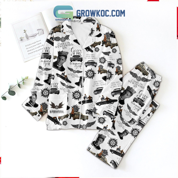 Supernatural Carry On Fan Pyjama Pajamas Set NVA