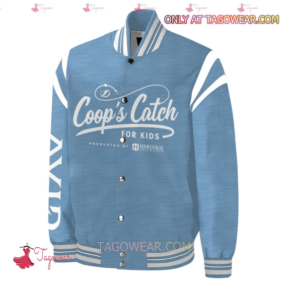 Tampa Bay Lightning Coop's Catch For Kids HFN Baseball Jacket