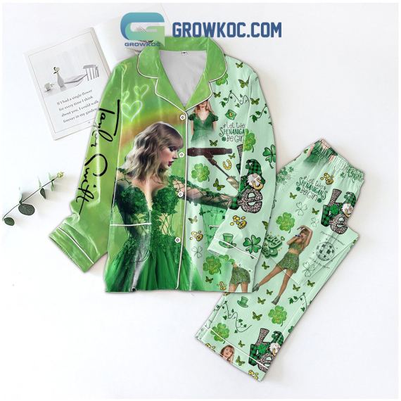 Taylor Swift St. Patrick's Day Pyjama Pajamas Set NVA