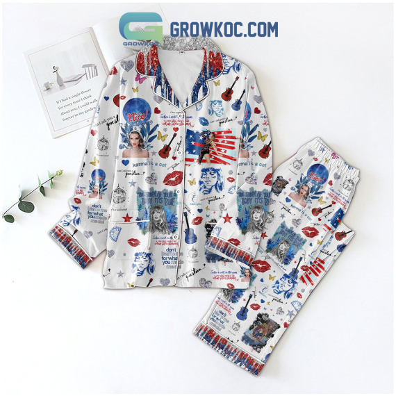 Taylor Swift The Shape Of Your Body It's Blue Pyjama Pajamas Set NVA