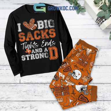 TX Longhorns Love Big Sacks  Fleece Family Pajamas Set Tshirt Sweatshirt Long sleeves Pant Set NVA Long Sleeve