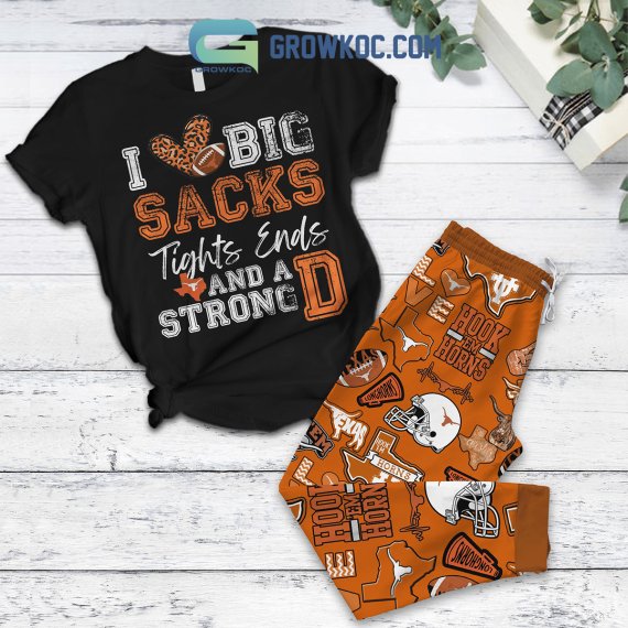 TX Longhorns Love Big Sacks Fleece Family Pajamas Set Tshirt Sweatshirt Long sleeves Pant Set NVA
