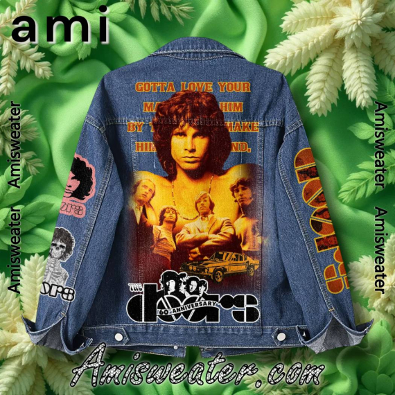The Doors 60th Anniversary Gotta Love Your Man Hooded Hoodless Or Hooded Denim Jacket HG